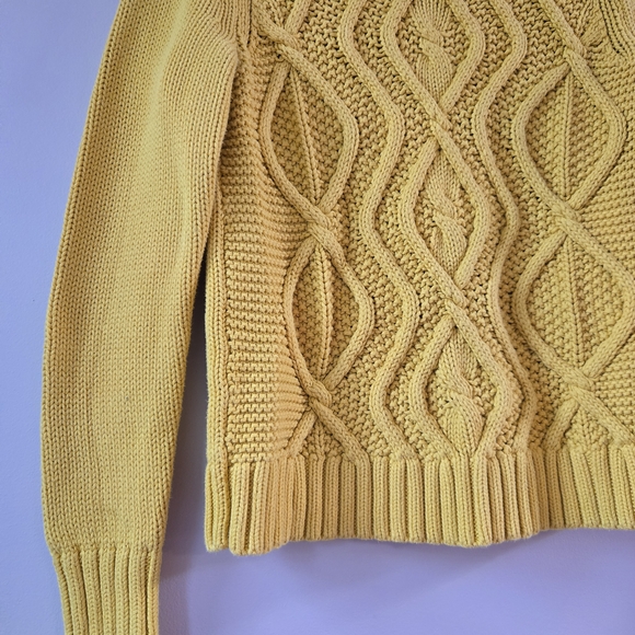 Yellow Cable Knit Sweater - Picture 3 of 5